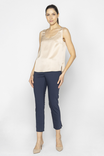Beige silk top
