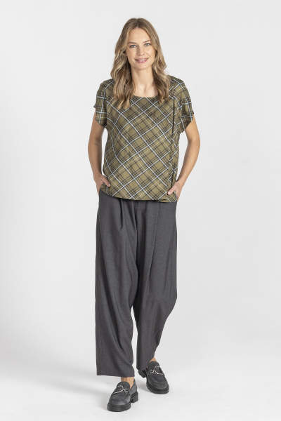 Zielona bluzka w kratę