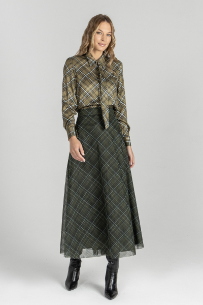 Zielona bluzka koszula w kratę