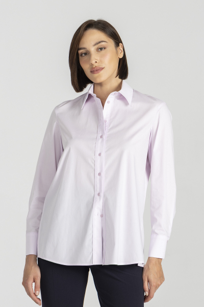 Jasnoróżowa koszula z długim rękawem