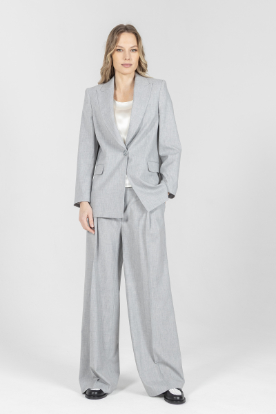 Biznesowa jednorzędowa marynarka w kolorze szarym