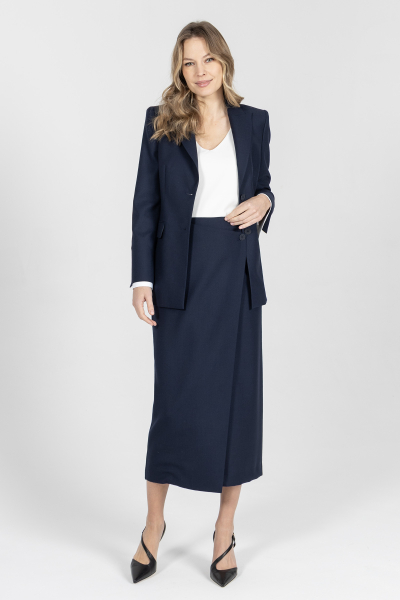Kopertowa spódnica do biura w kolorze granatowym