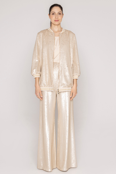 Elegant trousers with gold sequins 
