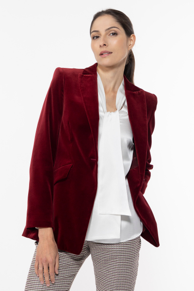 Ruby-coloured jacket