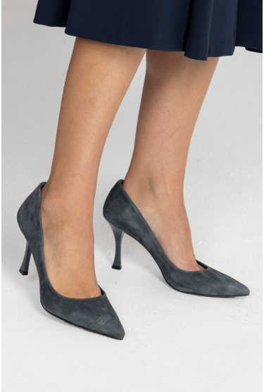 Classic grey suede stilettos 