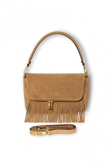 Camel bag with tassels