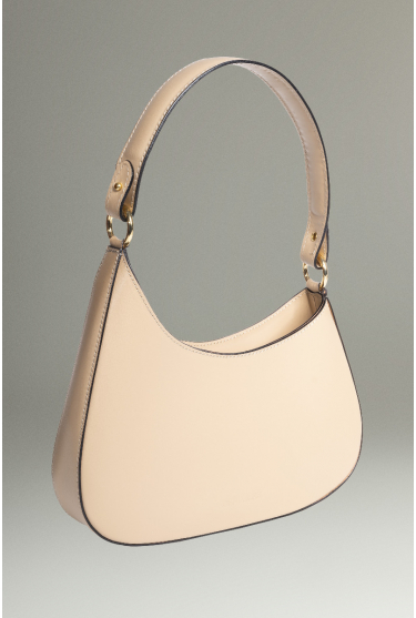 Small beige shoulder bag