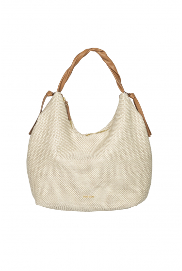 Beige large cloth bag