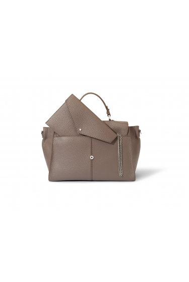 Brown handbag with case