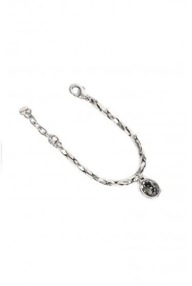 Silberfarbenes Armband mit Swarovski-Kristall