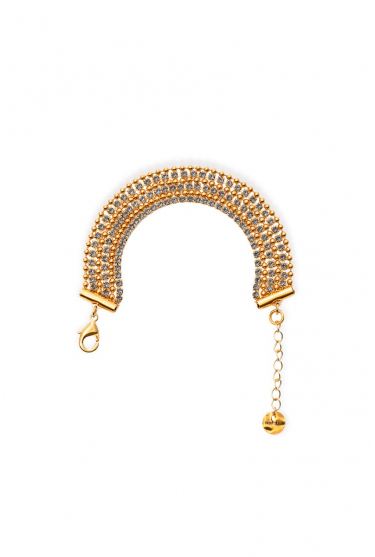 Gold-coloured jewellery with Swarovski crystals