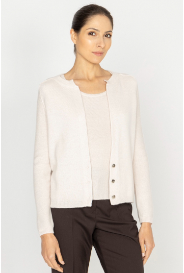  Beige set of cardigan and top