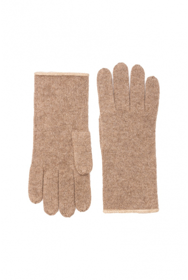  Light brown cashmere gloves