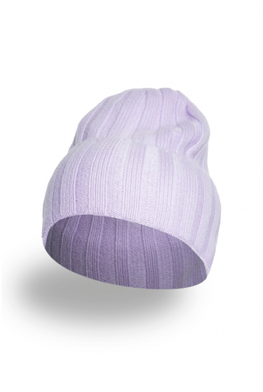 Kaszmirowa czapka w odcieniu jasnego fioletu