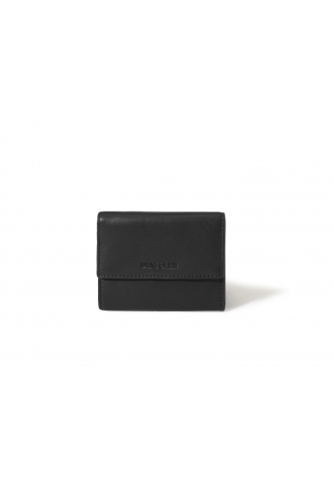 Small black smooth leather wallet