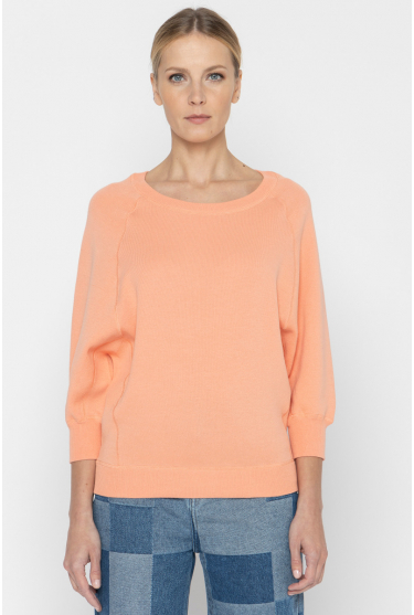 Pomarańczowy obszerny sweter