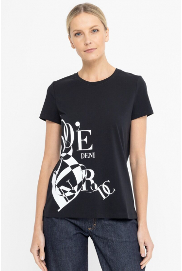 Black T-shirt with Deni Cler logo