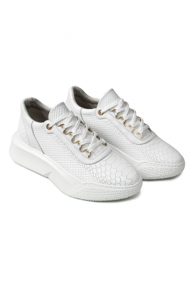 Weiße, elegante Sneaker