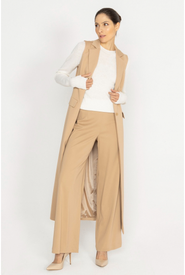 Elegant gold and beige trousers 