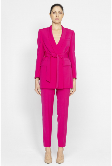  Elegant magenta slim-leg trousers