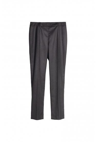 Classic black slim-leg trousers